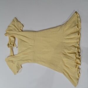 Sunny Yellow Ruffle Hem Dress
